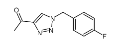 1-{1-[(4-Fluorophenyl)methyl]-1H-1,2,3-triazol-4-yl}ethan-1-one结构式