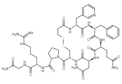 3-疏基丙酰基-beta-3-吡啶-d-ala-phe-gln-asn-cys-pro-arg-gly-nh2结构式