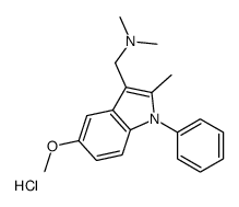 (5-methoxy-2-methyl-1-phenylindol-3-yl)methyl-dimethylazanium,chloride Structure