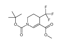 1-tert-butyl 3-methyl 4-(trifluoromethyl)-5,6-dihydropyridine-1,3(4H)-dicarboxylate结构式