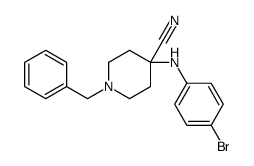 1-benzyl-4-(4-bromoanilino)piperidine-4-carbonitrile Structure