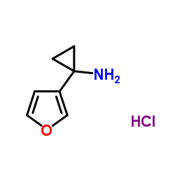 1-(3-Furyl)cyclopropanamine hydrochloride (1:1)结构式