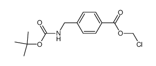 4-(tert-Butoxycarbonylamino-methyl)-benzoic acid chloromethyl ester Structure
