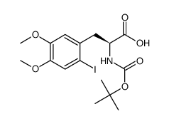 N-(tert-butoxycarbonyl)-3,4-(dimethoxy)-6-(iodo)-L-phenylalanine Structure