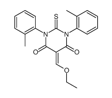 1,3-di(2-methylphenyl)-1,3-dihydro-2-thioxo-5-ethoxymethylenepyrimidine-4,6-dione结构式