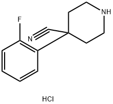 4-(2-Fluoro-phenyl)-piperidine-4-carbonitrile hydrochloride Structure