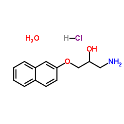 1-Amino-3-(2-naphthyloxy)-2-propanol hydrochloride hydrate结构式