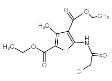 5-[(氯乙酰基)氨基]-3-甲基噻吩-2,4-二羧酸二乙酯结构式