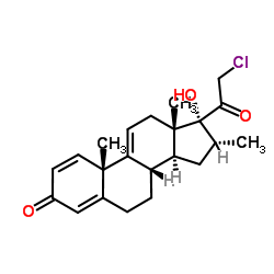 (16α)-21-Chloro-17-hydroxy-16-methylpregna-1,4,9(11)-triene-3,20-dione Structure
