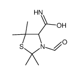 3-formyl-2,2,5,5-tetramethyl-1,3-thiazolidine-4-carboxamide结构式