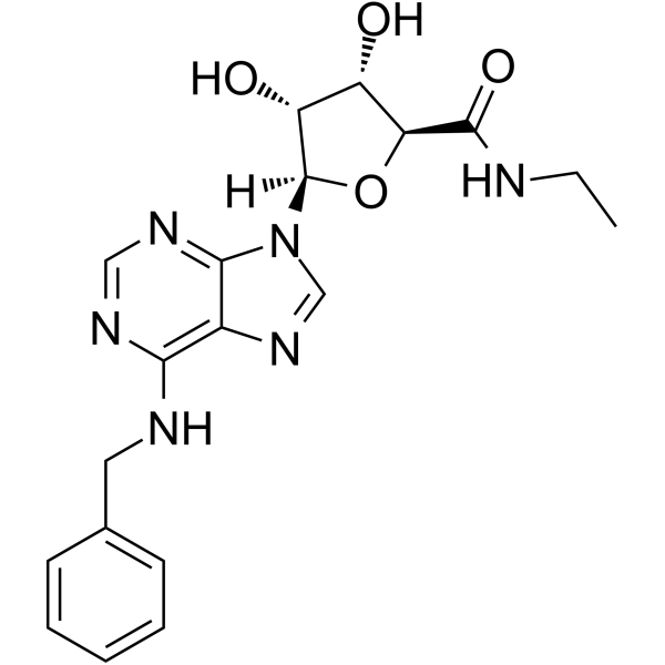 N6-Benzyl-5'-ethylcarboxamido adenosine结构式