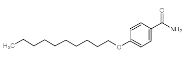 4-正癸氧基苯甲酰胺结构式