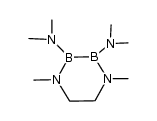 2,3-bis(dimethylamino)-1,4-dimethyl-1,4,2,3-diazadiborinane结构式