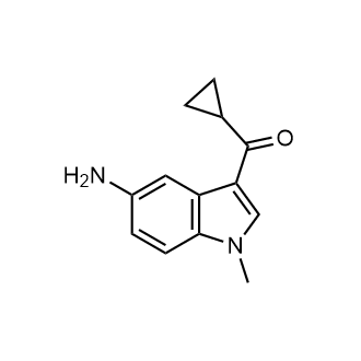 (5-氨基-1-甲基-1H-吲哚-3-基)(环丙基)甲酮结构式