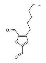 3-hexylthiophene-2,5-dicarbaldehyde结构式