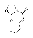 3-hex-2-enoyl-1,3-oxazolidin-2-one结构式