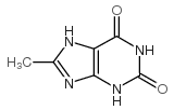 1H-Purine-2,6-dione,3,9-dihydro-8-methyl- Structure