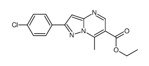 2-(4-氯苯基)-7-甲基吡唑并[1,5-a]嘧啶-6-羧酸乙酯结构式