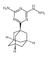 4-(1-金刚基)-6-肼-1,3,5-嗪-2-胺结构式