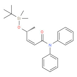 (R,Z)-4-((叔丁基二甲基硅烷基)氧基)-N,N-二苯基-2-烯酰胺结构式