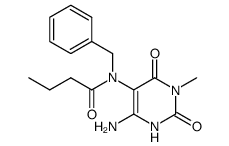 Butanamide,N-(4-amino-1,2,3,6-tetrahydro-1-methyl-2,6-dioxo-5-pyrimidinyl)-N-(phenylmethyl)- Structure