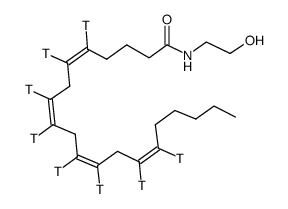 anandamide [arachidonyl-5,6,8,9,11,12,14,15-3h]结构式