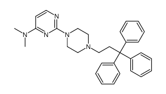 Piperazine, 1-(4-dimethylamino-2-pyrimidinyl)-4-(3,3,3-triphenylpropyl )-结构式