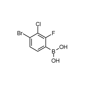 4-溴-3-氯-2-氟苯基硼酸结构式