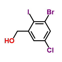 (3-Bromo-5-chloro-2-iodophenyl)methanol Structure