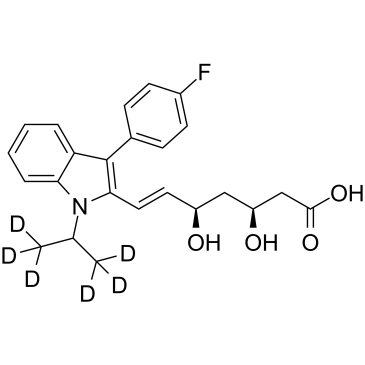 (3S,5R)-Fluvastatin D6结构式