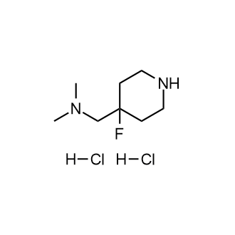 1-(4-氟哌啶-4-基)-N,N-二甲基甲胺二盐酸盐结构式