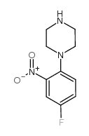 1-(2-硝基-4-氟苯基)哌嗪结构式