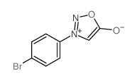1,2,3-Oxadiazolium,3-(4-bromophenyl)-5-hydroxy-, inner salt Structure