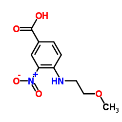 4-[(2-甲氧基乙基)氨基]-3-硝基苯甲酸结构式