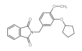 2-[[3-(环戊氧基)-4-甲氧基苯基]甲基]邻苯二甲酰亚胺结构式
