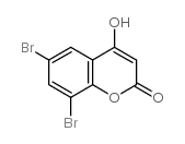 6,8-二溴-4-羟基香豆素结构式