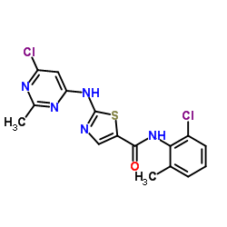 N-(2-氯-6-甲基苯基)-2-((6-氯-2-甲基-4-嘧啶基)氨基)-5-噻唑甲酰胺结构式