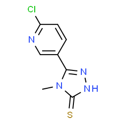 5-(6-CHLORO-3-PYRIDYL)-4-METHYL-4H-1,2,4-TRIAZOLE-3-THIOL结构式
