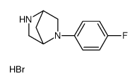(1S,4S)-(-)-2-(4-氟苯基)-2,5-二氮杂二环[2.2.1]庚烷 氢溴酸盐结构式