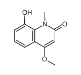 8-Hydroxy-4-methoxy-1-methylquinolin-2(1H)-one结构式
