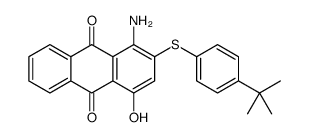 1-Amino-2-[[4-(1,1-dimethylethyl)phenyl]thio]-4-hydroxy-9,10-anthracenedione结构式