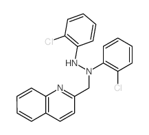 1,2-bis(2-chlorophenyl)-1-(quinolin-2-ylmethyl)hydrazine Structure