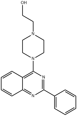 1-Piperazineethanol, 4-(2-phenyl-4-quinazolinyl)- Structure