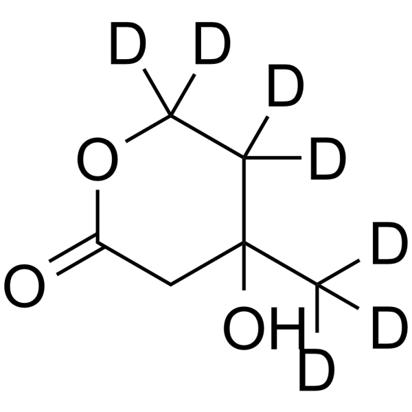 DL-Mevalonolactone-d7 Structure