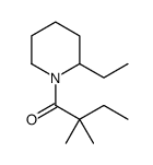 Piperidine, 1-(2,2-dimethyl-1-oxobutyl)-2-ethyl- (9CI)结构式