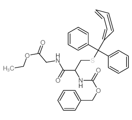 Glycine,N-[N-[(phenylmethoxy)carbonyl]-S-(triphenylmethyl)-L-cysteinyl]-, ethyl ester(9CI)结构式