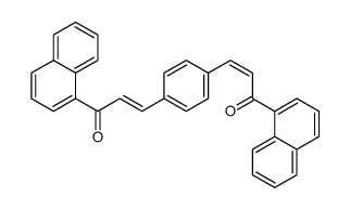 1-naphthalen-1-yl-3-[4-(3-naphthalen-1-yl-3-oxoprop-1-enyl)phenyl]prop-2-en-1-one结构式