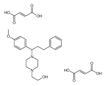 (E)-but-2-enedioic acid,2-[4-[1-(4-methoxyphenyl)-3-phenylpropyl]piperazin-1-yl]ethanol Structure