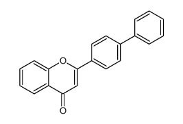 2-(4-phenylphenyl)chromen-4-one Structure