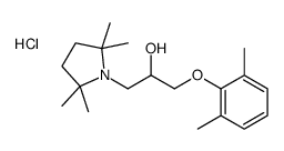 1-(2,6-dimethylphenoxy)-3-(2,2,5,5-tetramethylpyrrolidin-1-yl)propan-2-ol,hydrochloride结构式